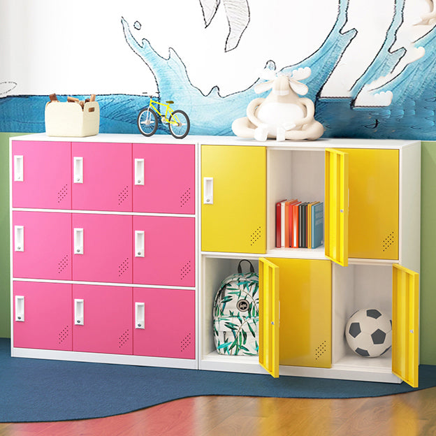 Contemporary Hinged Storage Cabinet Steel Non-Hanging Armoire