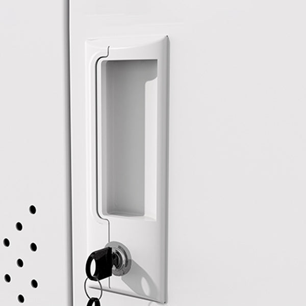 Contemporary Hinged Storage Cabinet Steel Non-Hanging Armoire