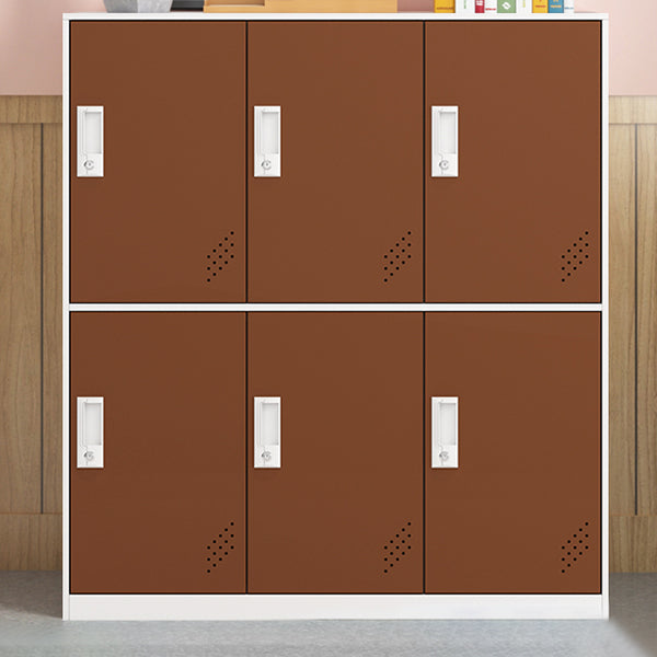 Contemporary Hinged Storage Cabinet Steel Non-Hanging Armoire