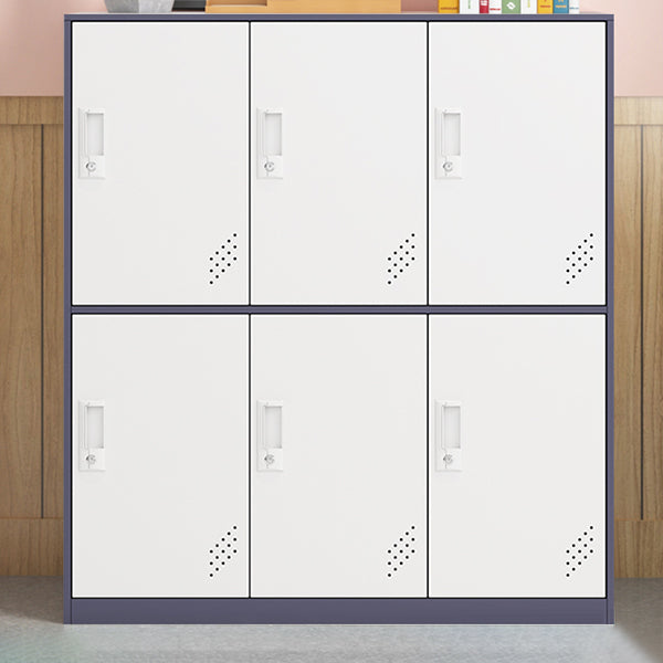 Contemporary Hinged Storage Cabinet Steel Non-Hanging Armoire