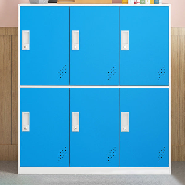 Contemporary Hinged Storage Cabinet Steel Non-Hanging Armoire