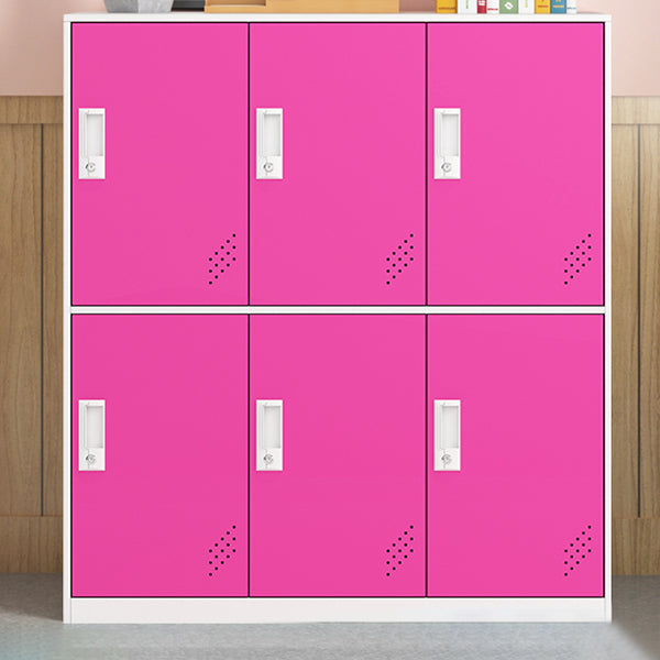 Contemporary Hinged Storage Cabinet Steel Non-Hanging Armoire