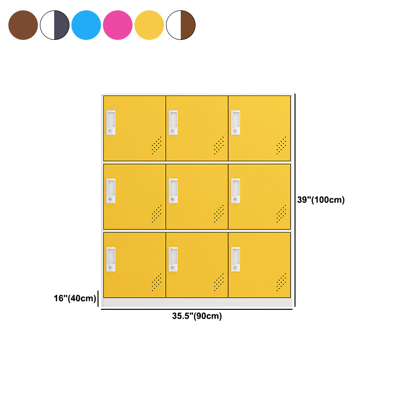 Contemporary Hinged Storage Cabinet Steel Non-Hanging Armoire