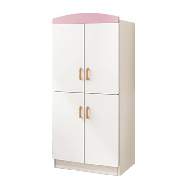 Engineered Wood Storage Cabinet with Garment Rod Modern Cabinet for Bedroom