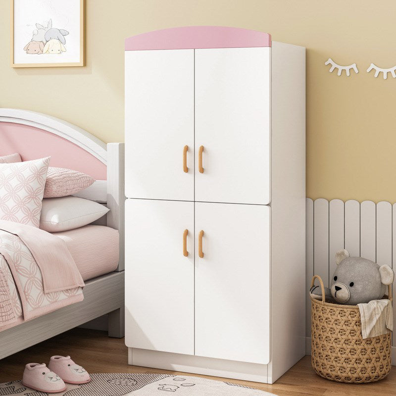 Engineered Wood Storage Cabinet with Garment Rod Modern Cabinet for Bedroom