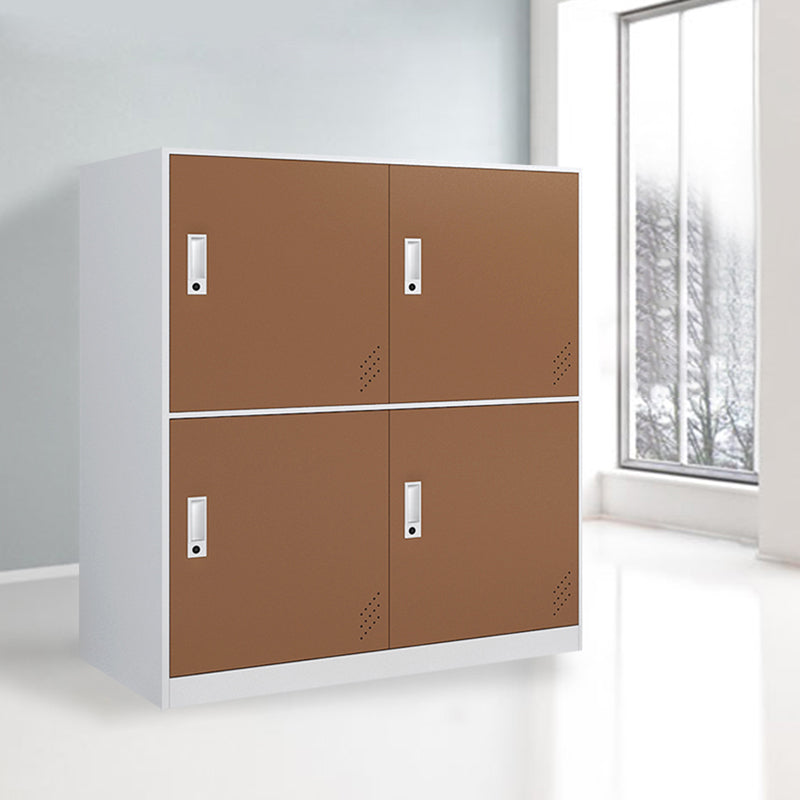 Non-Hanging Armoire Contemporary Steel Storage Cabinet for Home