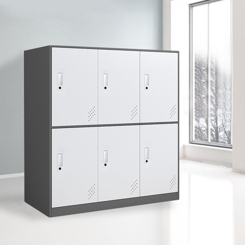 Non-Hanging Armoire Contemporary Steel Storage Cabinet for Home