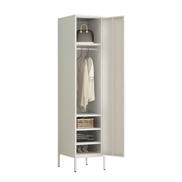 Modern Metal Storage Cabinet for Bedroom Matte Finish Cabinet with Hinged Door