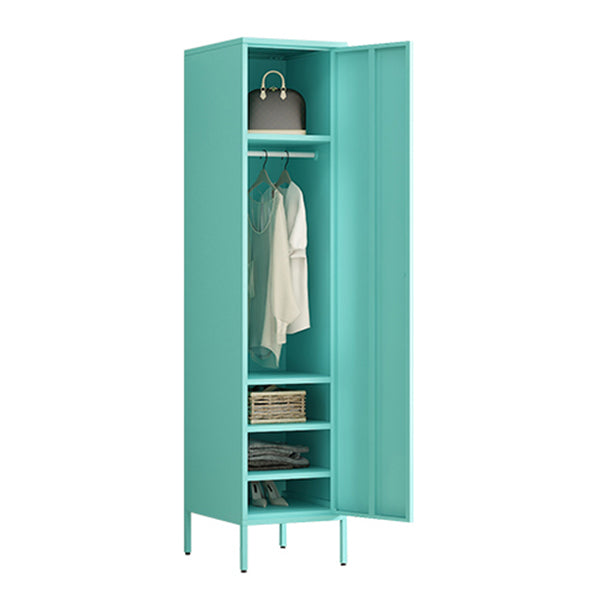 Modern Metal Storage Cabinet for Bedroom Matte Finish Cabinet with Hinged Door