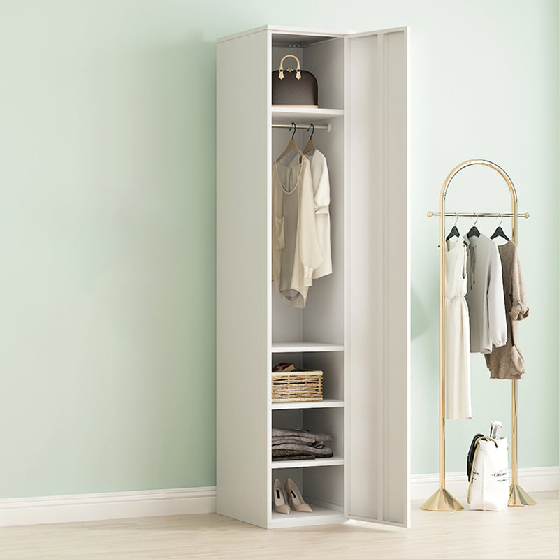 Modern Metal Storage Cabinet for Bedroom Matte Finish Cabinet with Hinged Door