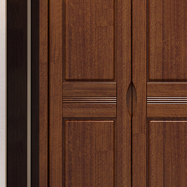 Brown Walnut Wood Storage Cabinet Traditional Cabinet with Drawer