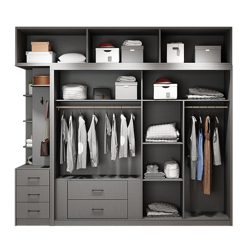 Modern Style Wooden Wardrobe White Colour Wardrobe Closet with Sliding Door