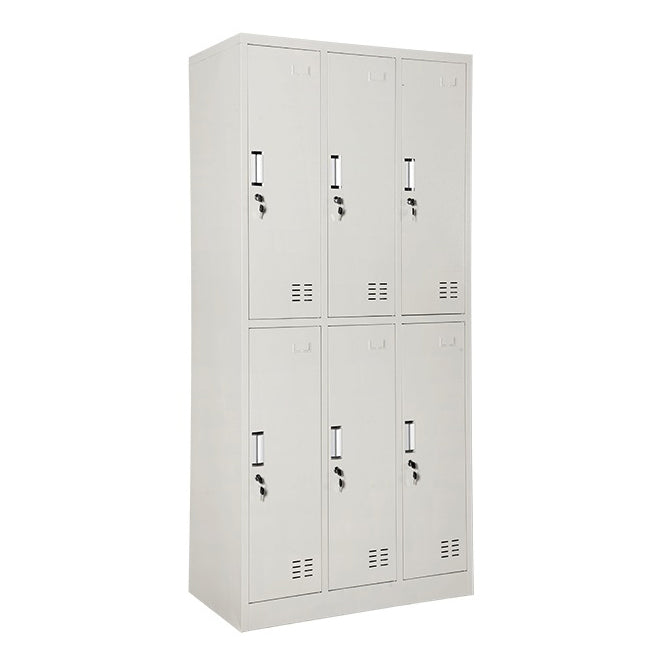 Gray Hinged Wardrobe Closet Contemporary Steel Wardrobe Cabinet