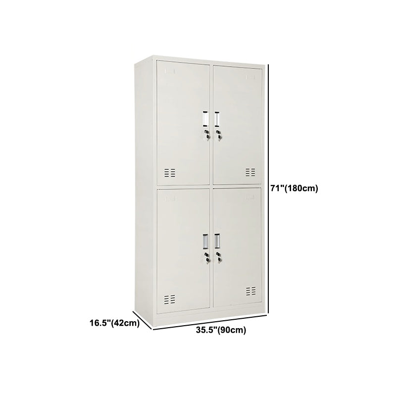 Gray Hinged Wardrobe Closet Contemporary Steel Wardrobe Cabinet