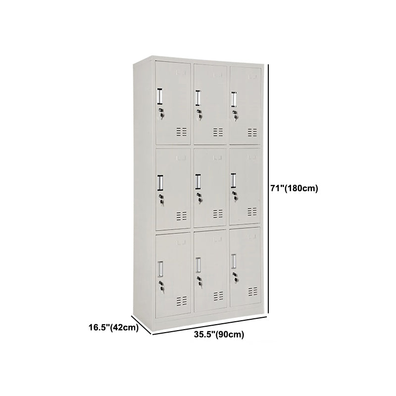 Gray Hinged Wardrobe Closet Contemporary Steel Wardrobe Cabinet