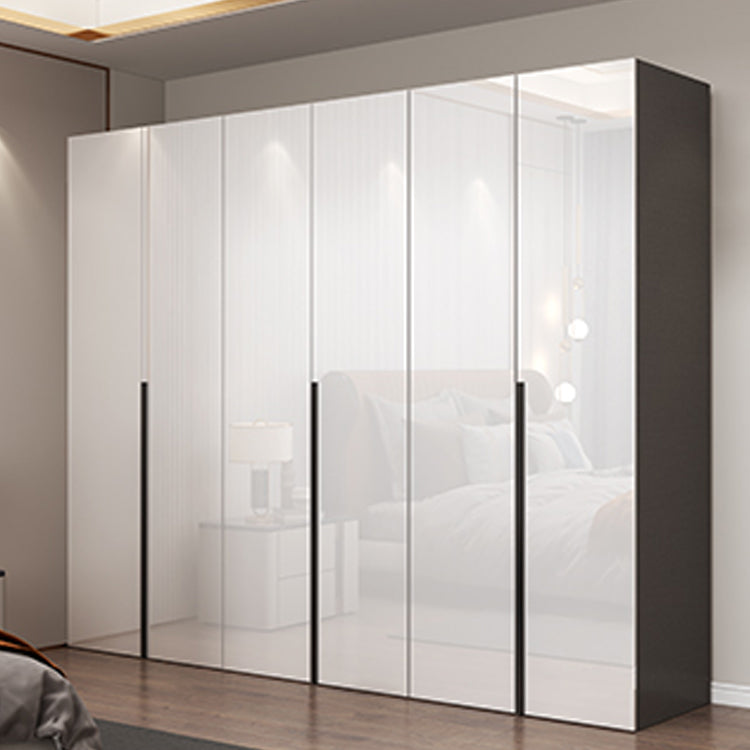 Contemporary Style Wardrobe Cabinet Wood Armoire with Door for Bedroom