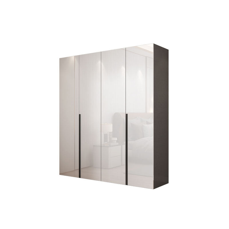 Contemporary Style Wardrobe Cabinet Wood Armoire with Door for Bedroom