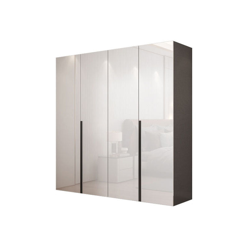 Contemporary Style Wardrobe Cabinet Wood Armoire with Door for Bedroom