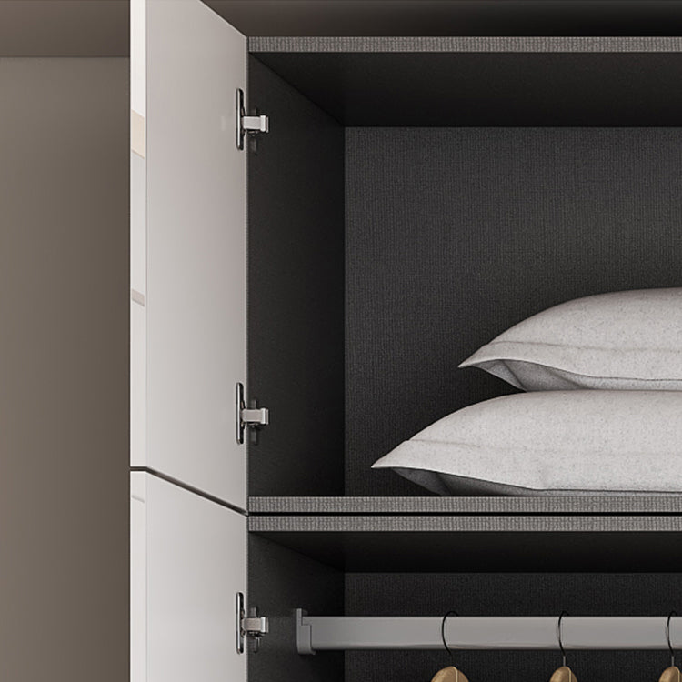 Contemporary Style Wardrobe Cabinet Wood Armoire with Door for Bedroom