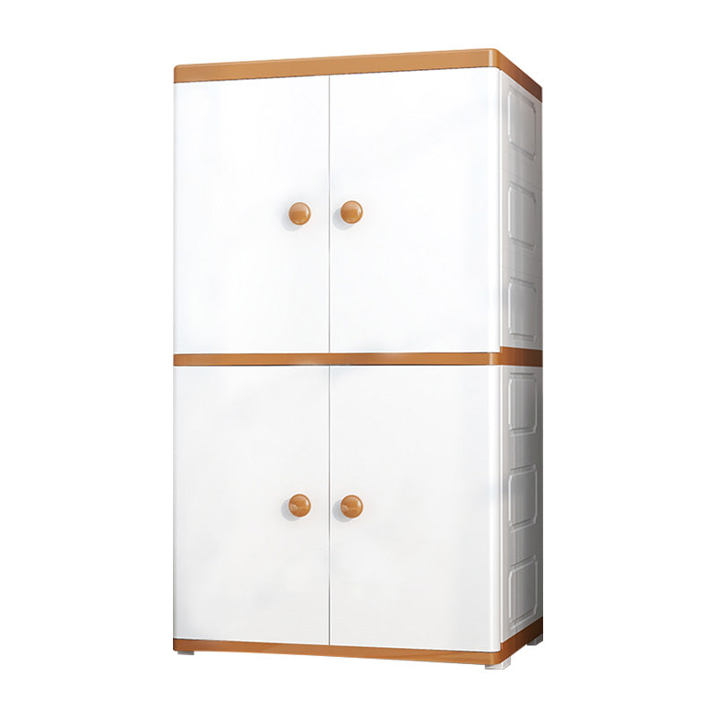 Contemporary Style Wardrobe Armoire Plastic Non-Hanging Armoire with Door