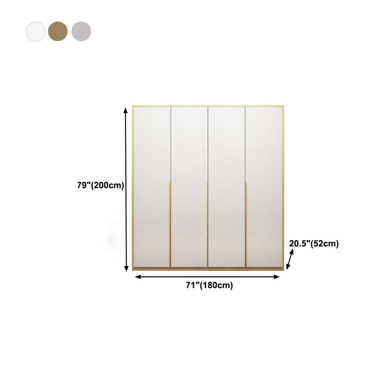 Contemporary Style Wardrobe Armoire Wood Armoire with Garment Rod for Bedroom