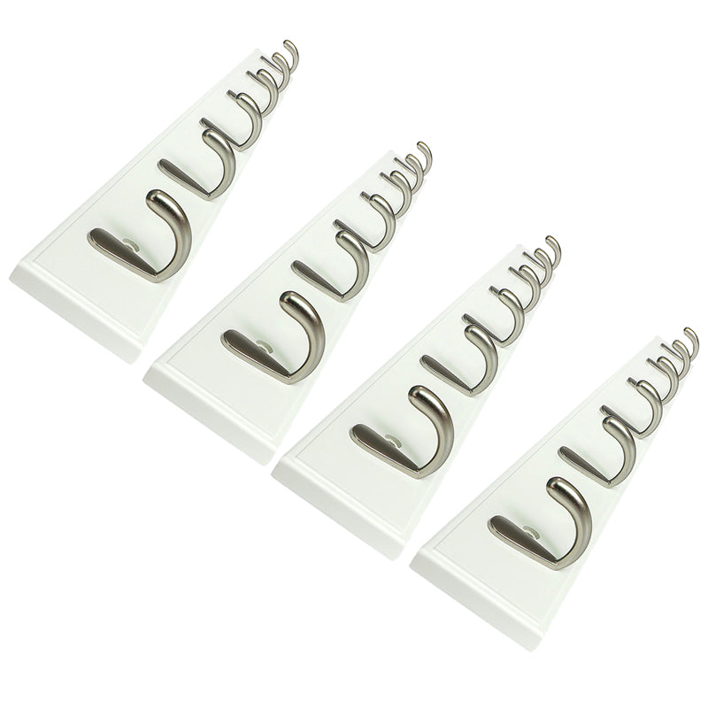 Modern Wood Coat Rack Wall-Mounted with Hooks Entry Hall Tree