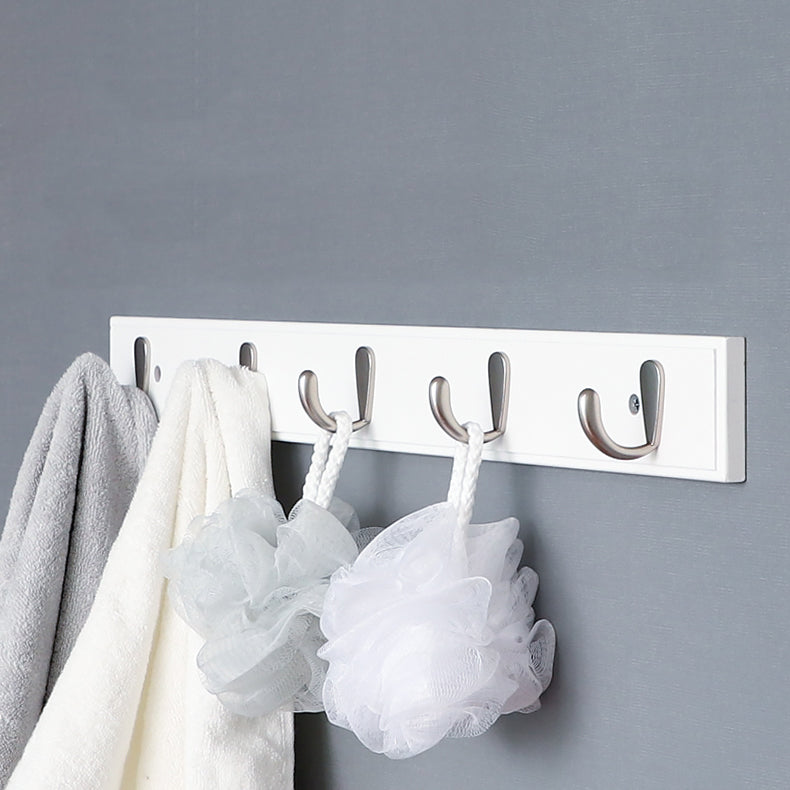 Modern Wood Coat Rack Wall-Mounted with Hooks Entry Hall Tree