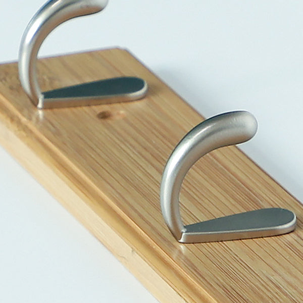 Modern Wood Coat Rack Wall-Mounted with Hooks Entry Hall Tree