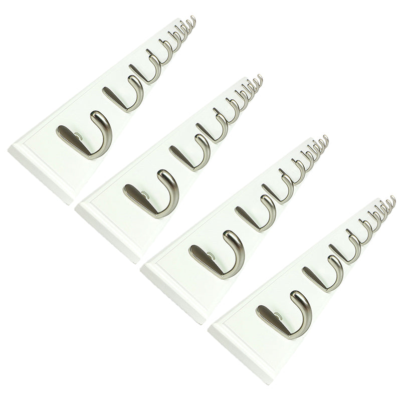 Modern Wood Coat Rack Wall-Mounted with Hooks Entry Hall Tree