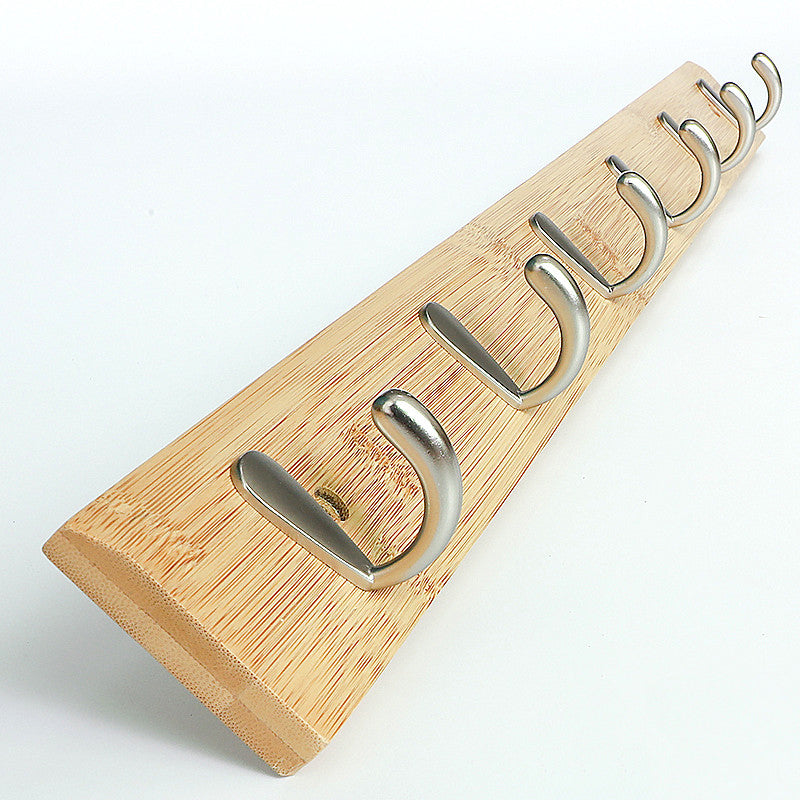 Modern Wood Coat Rack Wall-Mounted with Hooks Entry Hall Tree