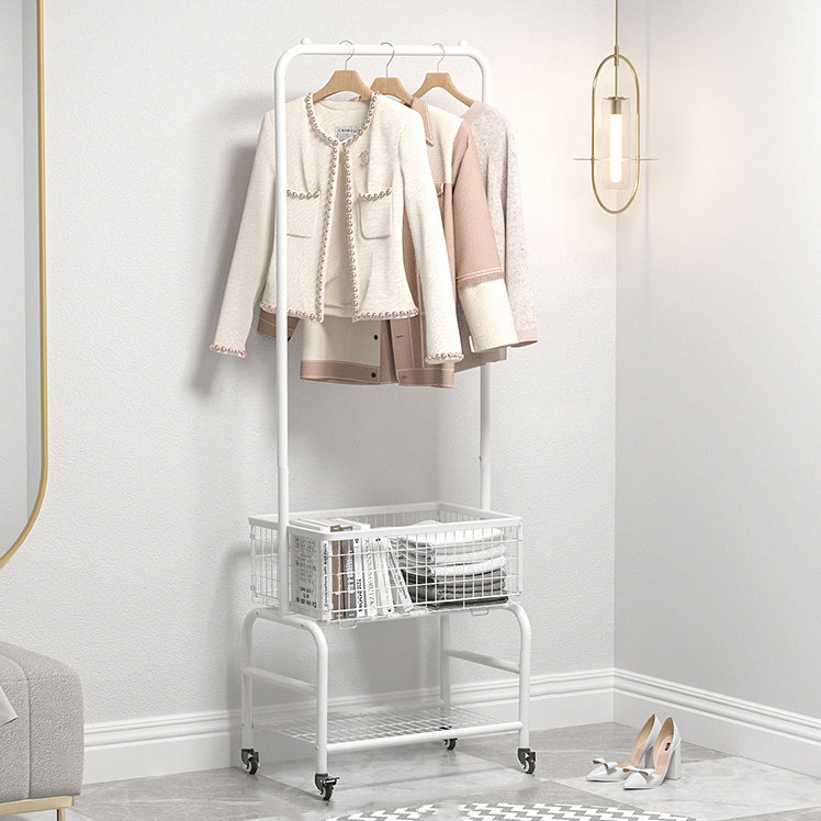 Glam Metallic Coat Hanger Free Standing Movable Coat Rack for Bedroom