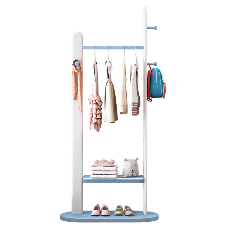 Stable Coat Rack Solid Rubberwood Free Standing Hooks Design Coat Rack