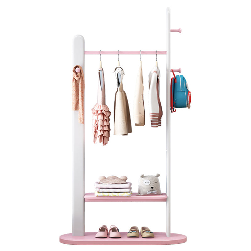 Stable Coat Rack Solid Rubberwood Free Standing Hooks Design Coat Rack