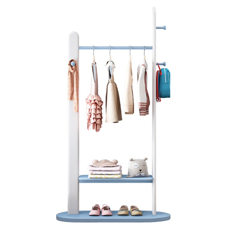 Stable Coat Rack Solid Rubberwood Free Standing Hooks Design Coat Rack