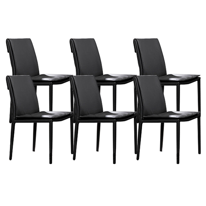 Upholstered Side Chair Faux Leather Modern Dining Side Chair