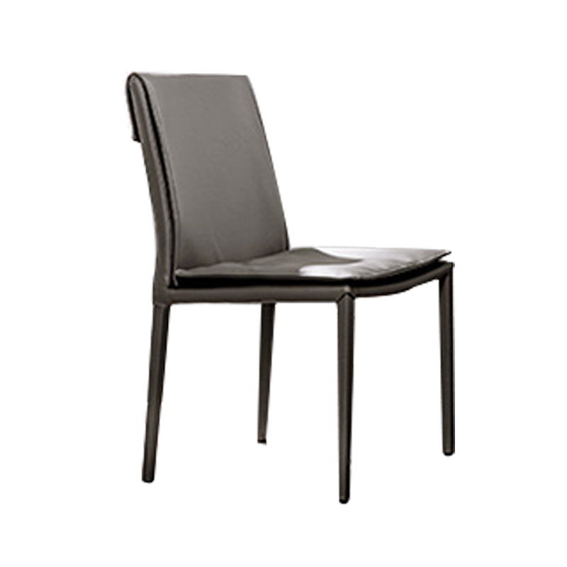 Upholstered Side Chair Faux Leather Modern Dining Side Chair