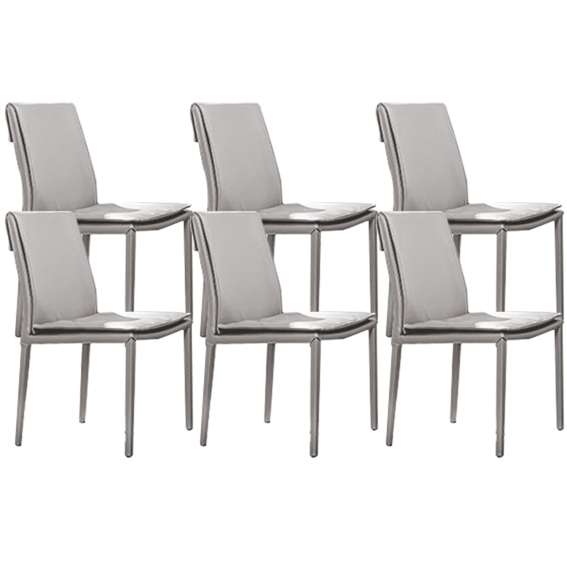 Upholstered Side Chair Faux Leather Modern Dining Side Chair