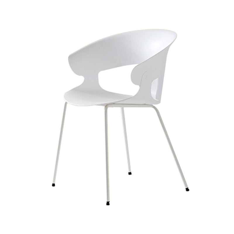 Modern Open Back Side Chair Plastic Indoor Arm Chair for Dining Room