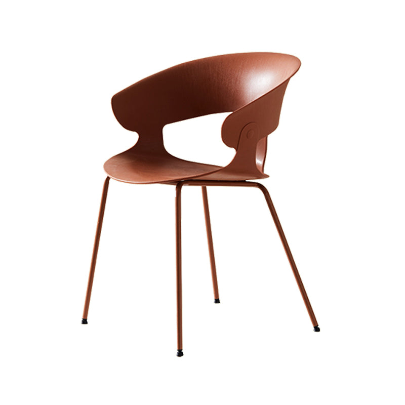 Modern Open Back Side Chair Plastic Indoor Arm Chair for Dining Room