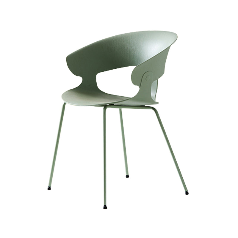 Modern Open Back Side Chair Plastic Indoor Arm Chair for Dining Room