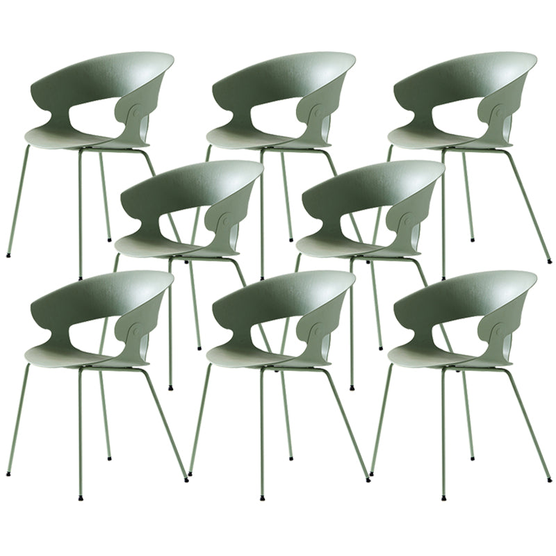 Modern Open Back Side Chair Plastic Indoor Arm Chair for Dining Room