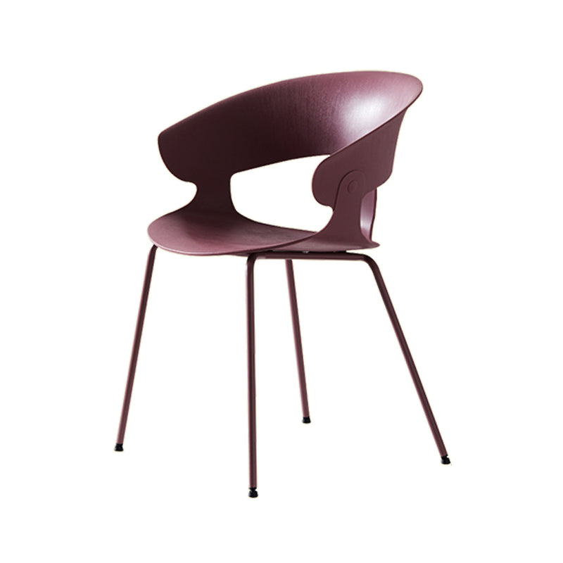 Modern Open Back Side Chair Plastic Indoor Arm Chair for Dining Room