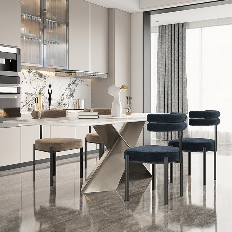 Contemporary Armless Dining Chairs Upholstered Dining Chairs