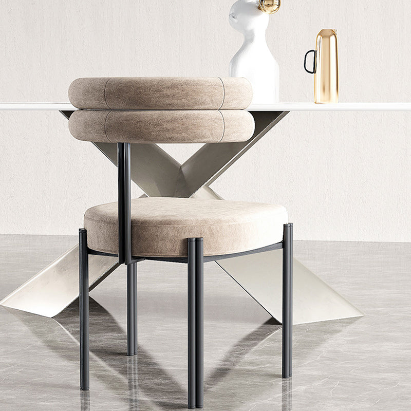 Contemporary Armless Dining Chairs Upholstered Dining Chairs