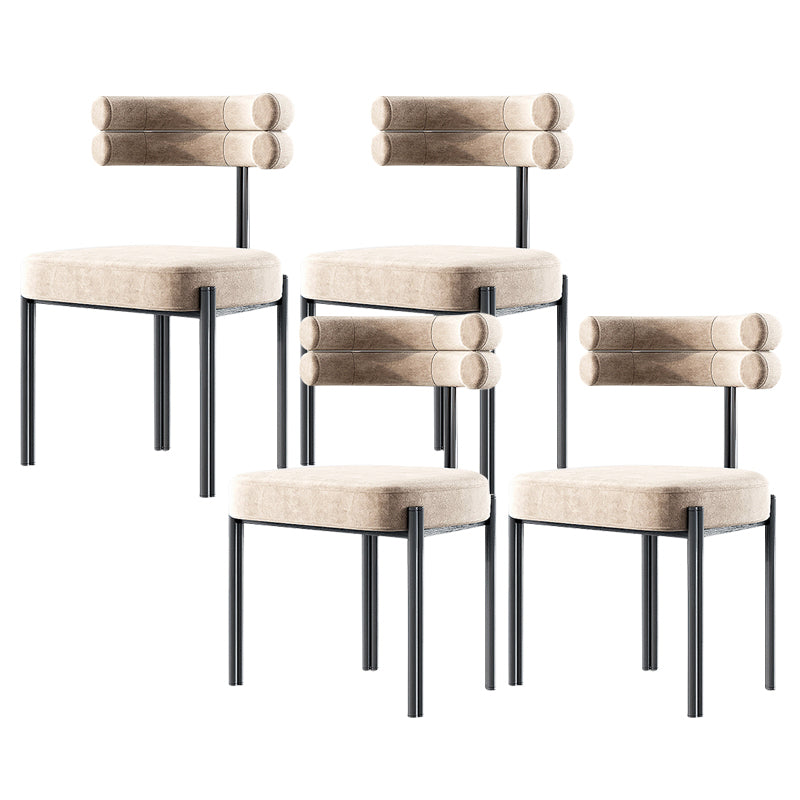 Contemporary Armless Dining Chairs Upholstered Dining Chairs