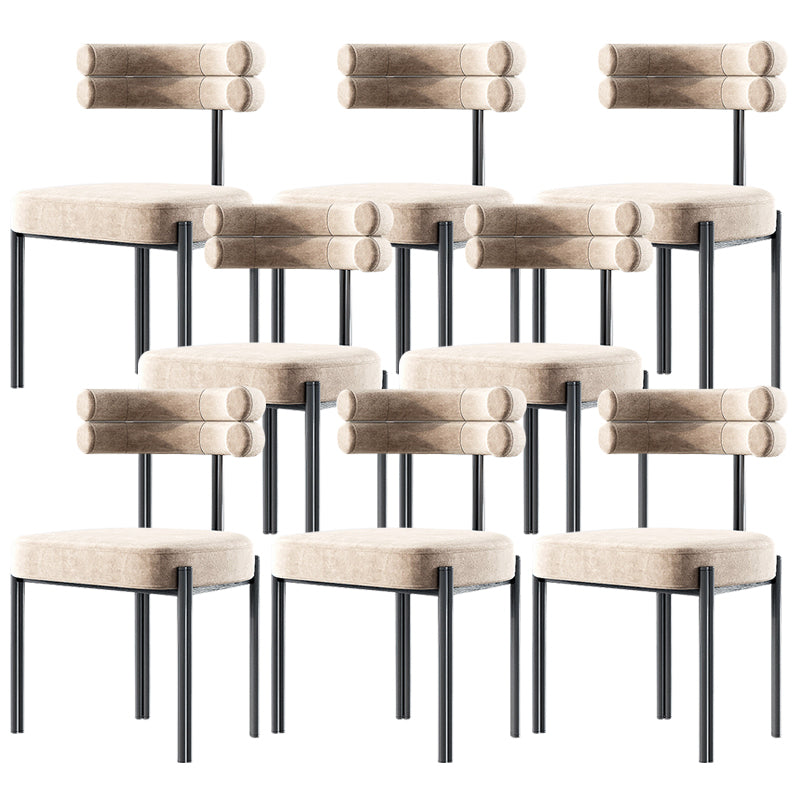 Contemporary Armless Dining Chairs Upholstered Dining Chairs