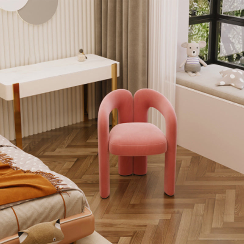 Modern Style Upholstered Dining Chair Open Back Dining Arm Chair for Home