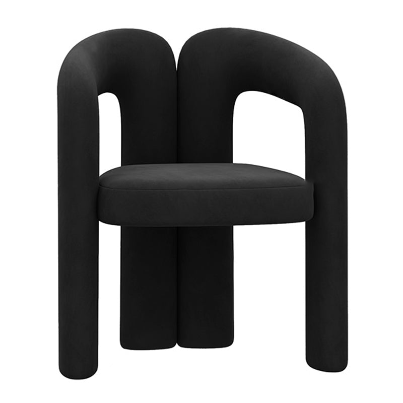 Modern Style Upholstered Dining Chair Open Back Dining Arm Chair for Home