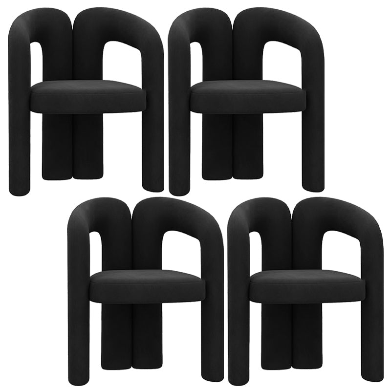 Modern Style Upholstered Dining Chair Open Back Dining Arm Chair for Home