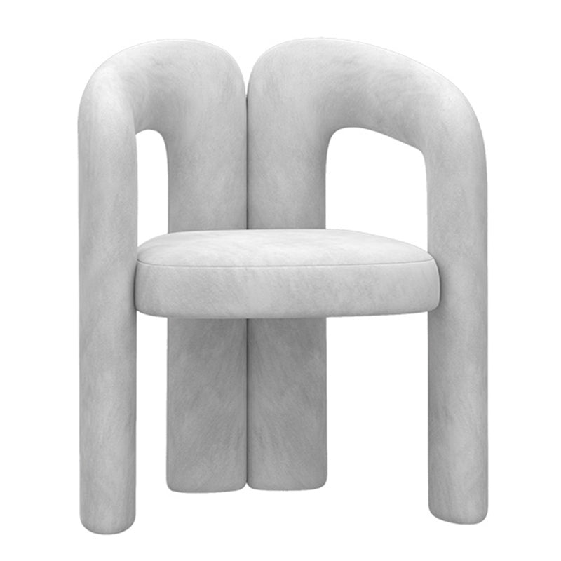Modern Style Upholstered Dining Chair Open Back Dining Arm Chair for Home